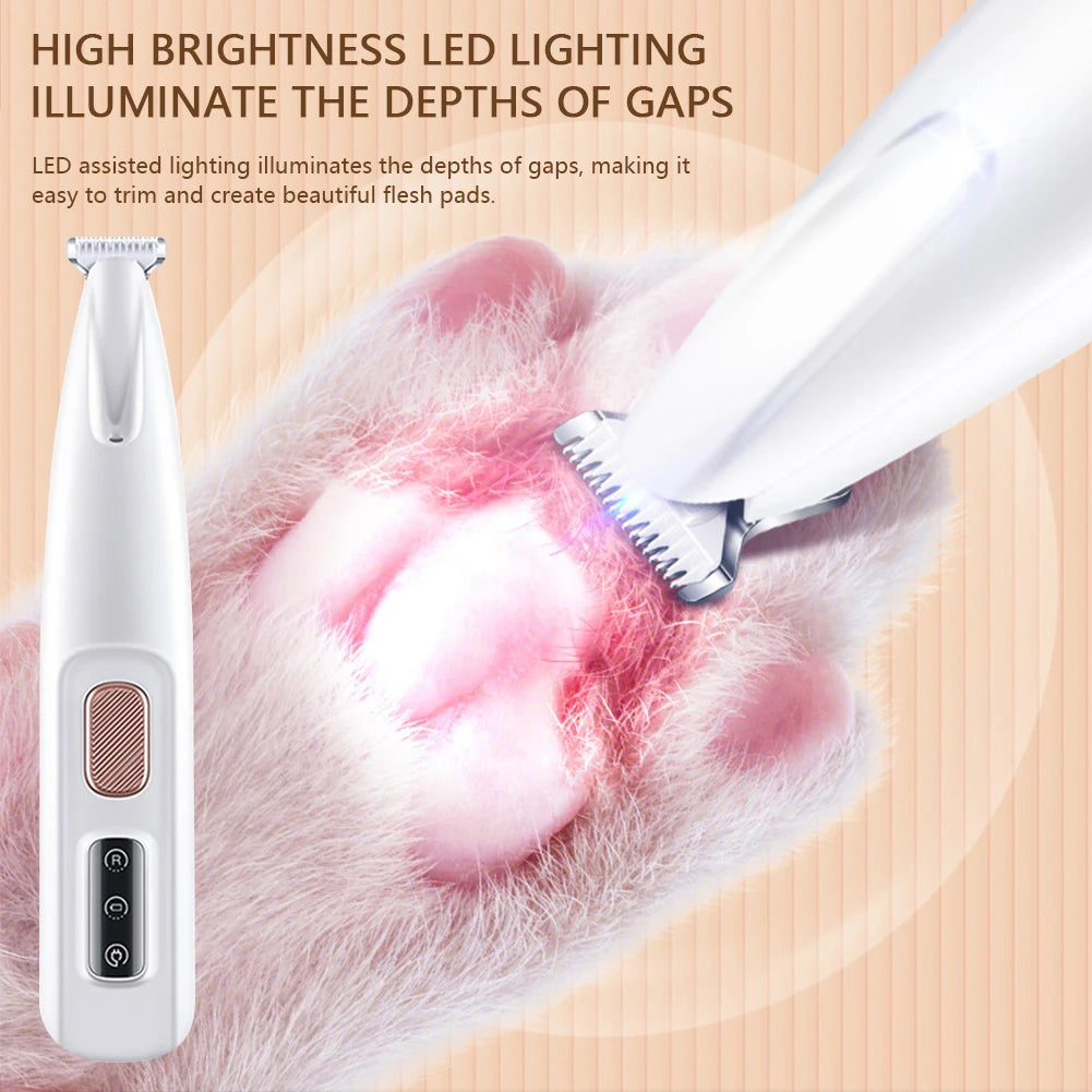 Pet Paw Groomer with LED Light
